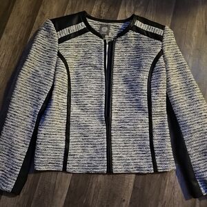 Vince Camuto Black and Gray Textured Blazer